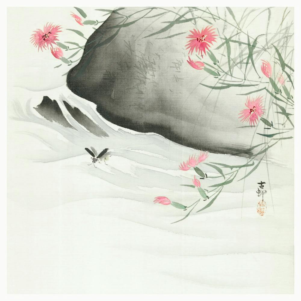 Plants With Pink Flowers By The River (1877 1945), Ohara Koson