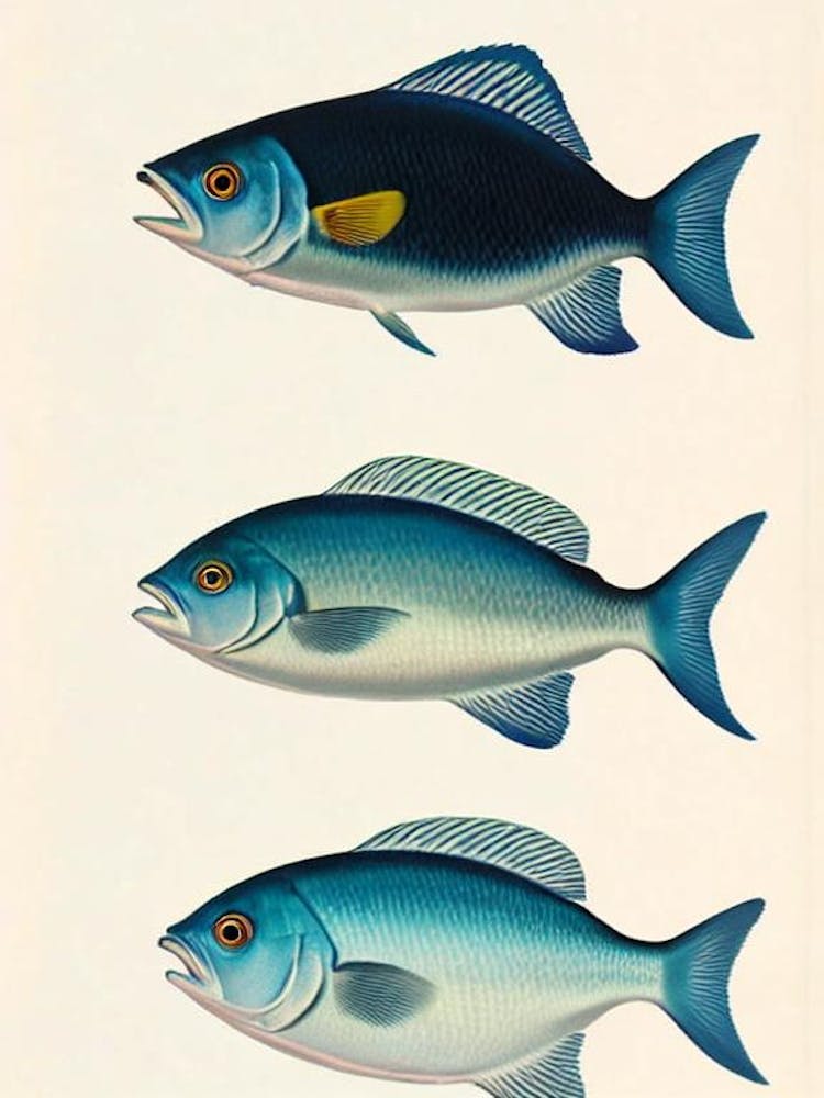 Blue Tang Vintage Poster