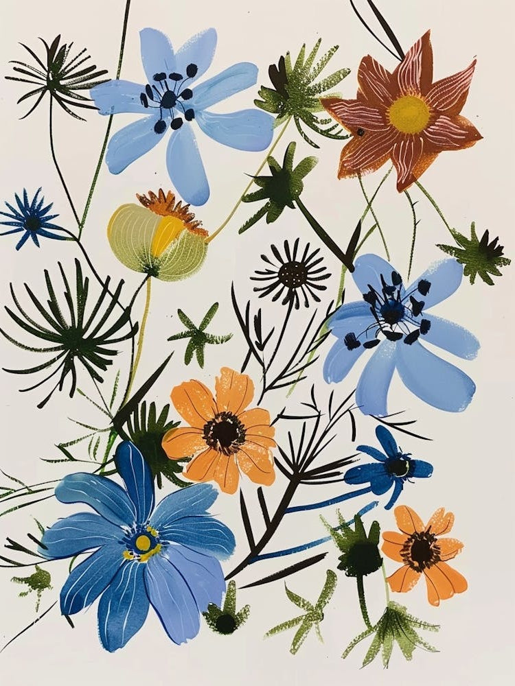 Painted Florals Nigella 1