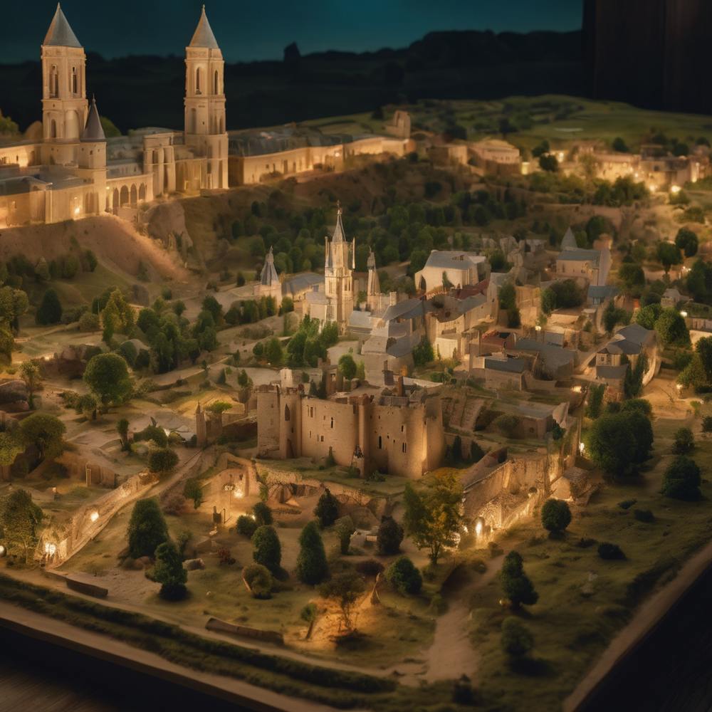 Miniature Village At Night