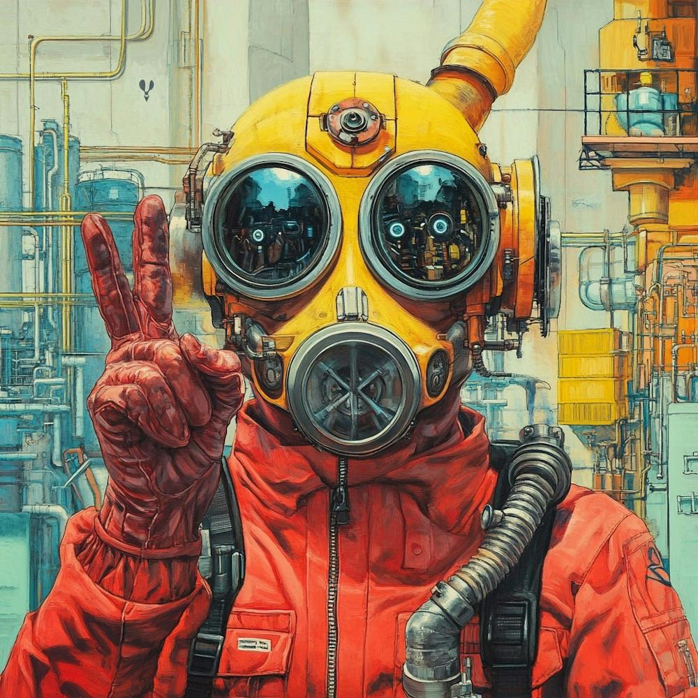 'Gas Mask' Peace Sign