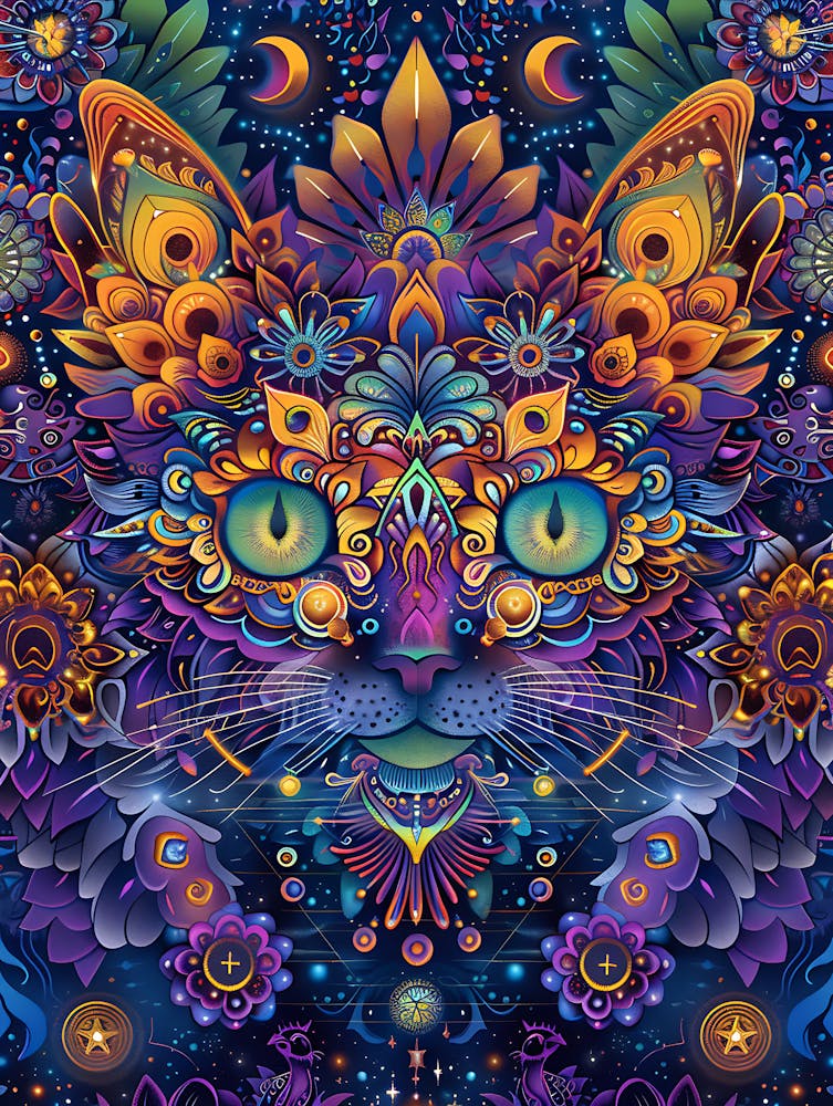 Psychedelic Cat 14