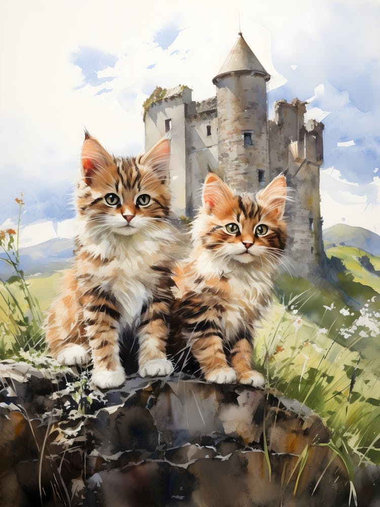 Irish Cats in Watercolor 5