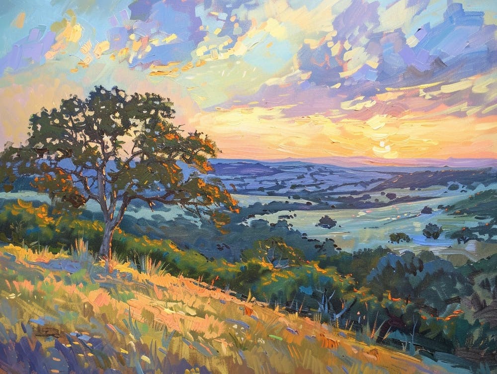 Western Sunset Landscapes Texas Hill Country 2