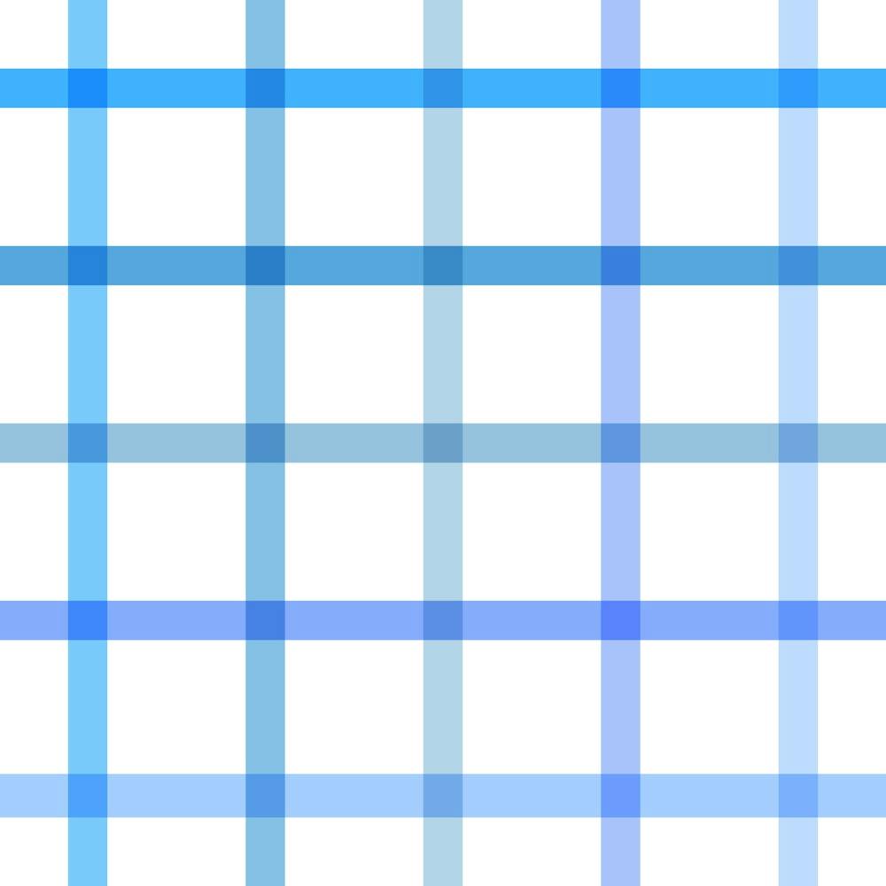 Retro tonal Blue Spring Gingham Stripes on white