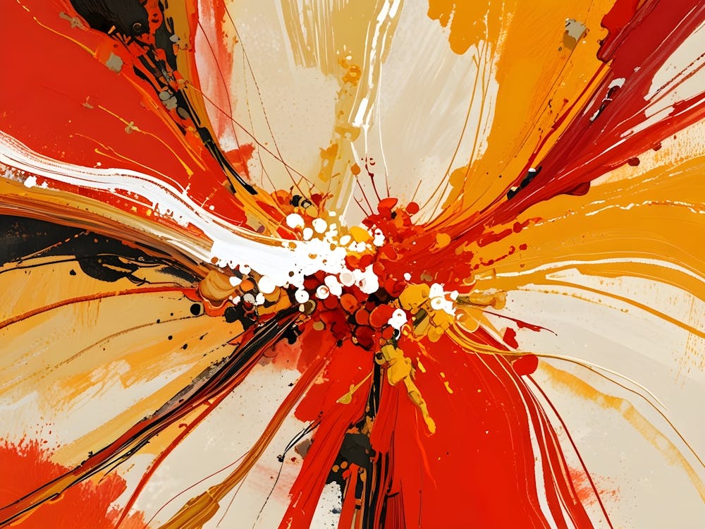 Abstract Flower Painting