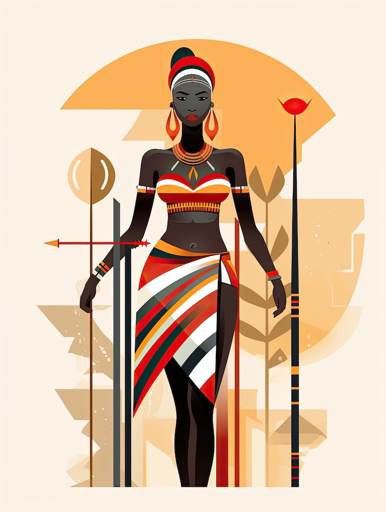 Minimalistic Grace: African Tribal Women