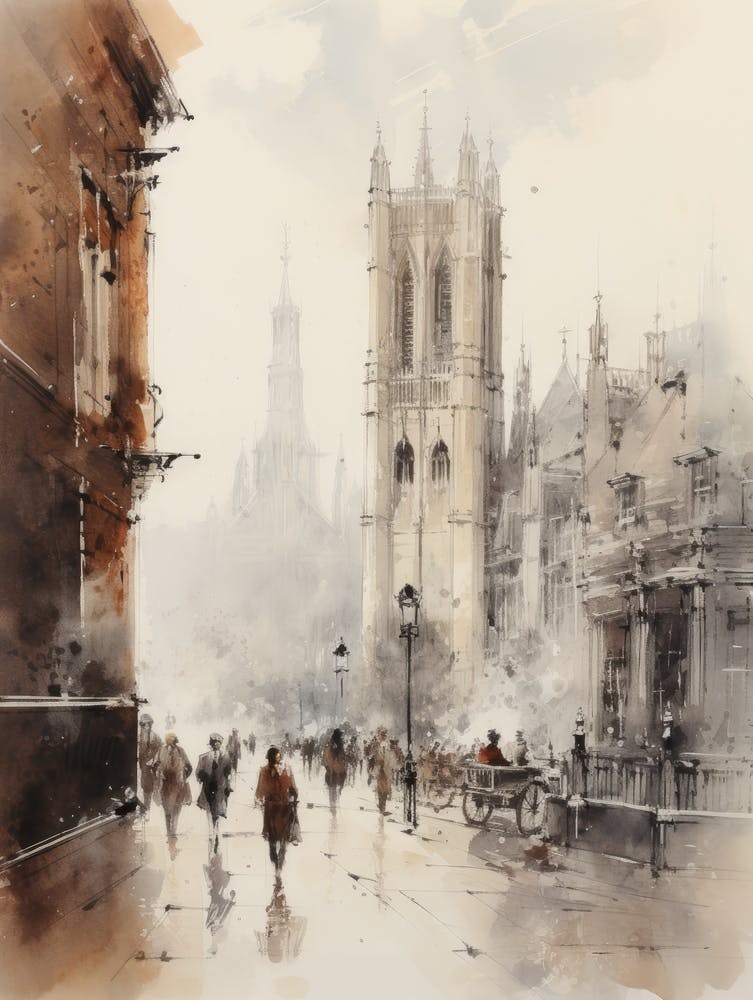 Aquarelle d'une Ville