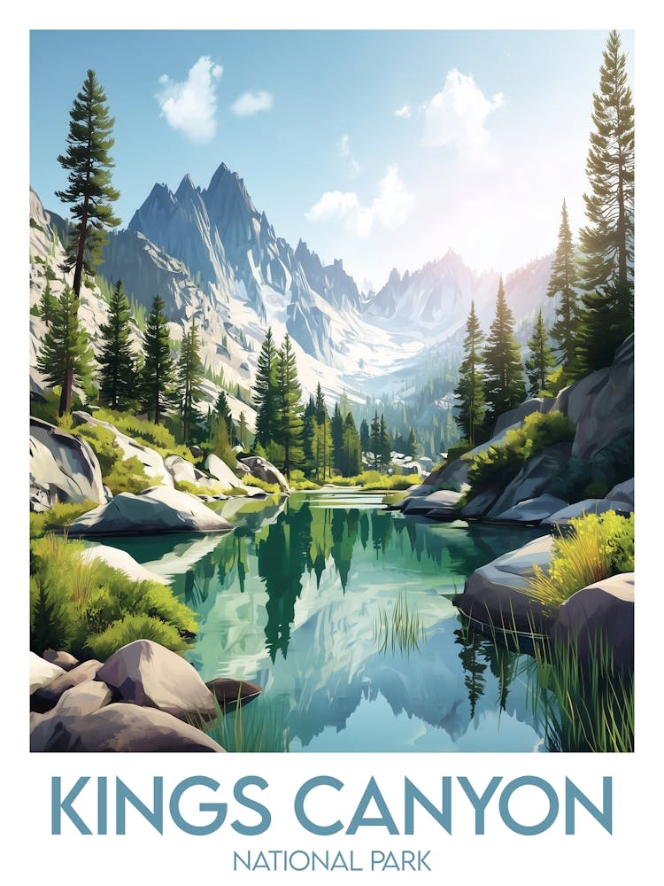 Affiche de voyage Kings Canyon National Park