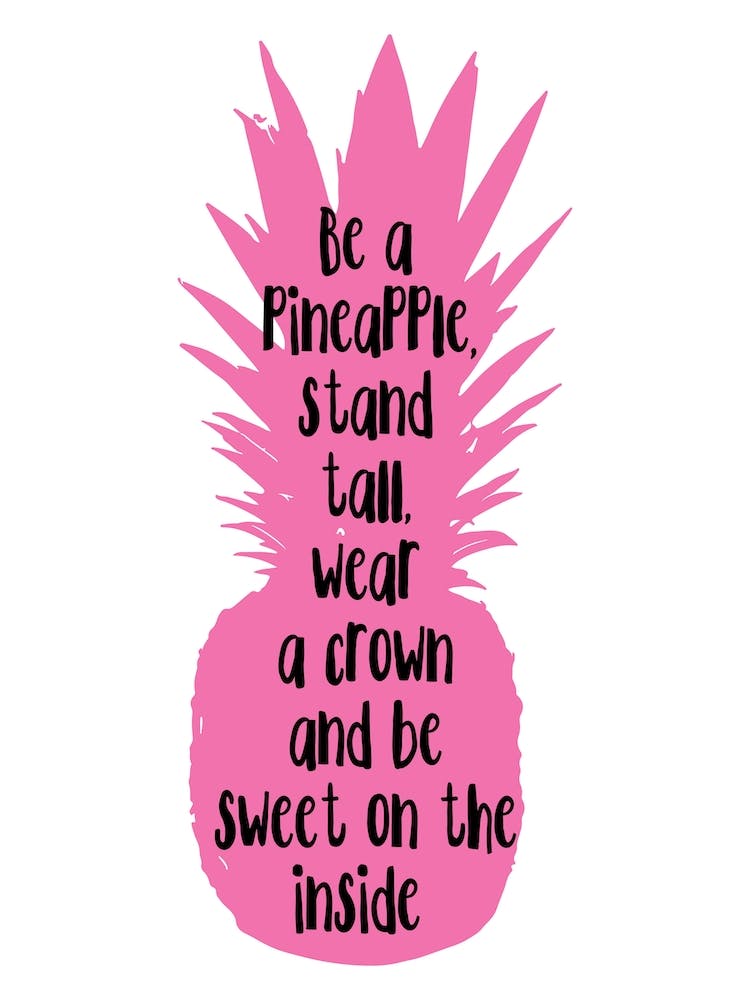 Be A Pineapple Pink Silhouette