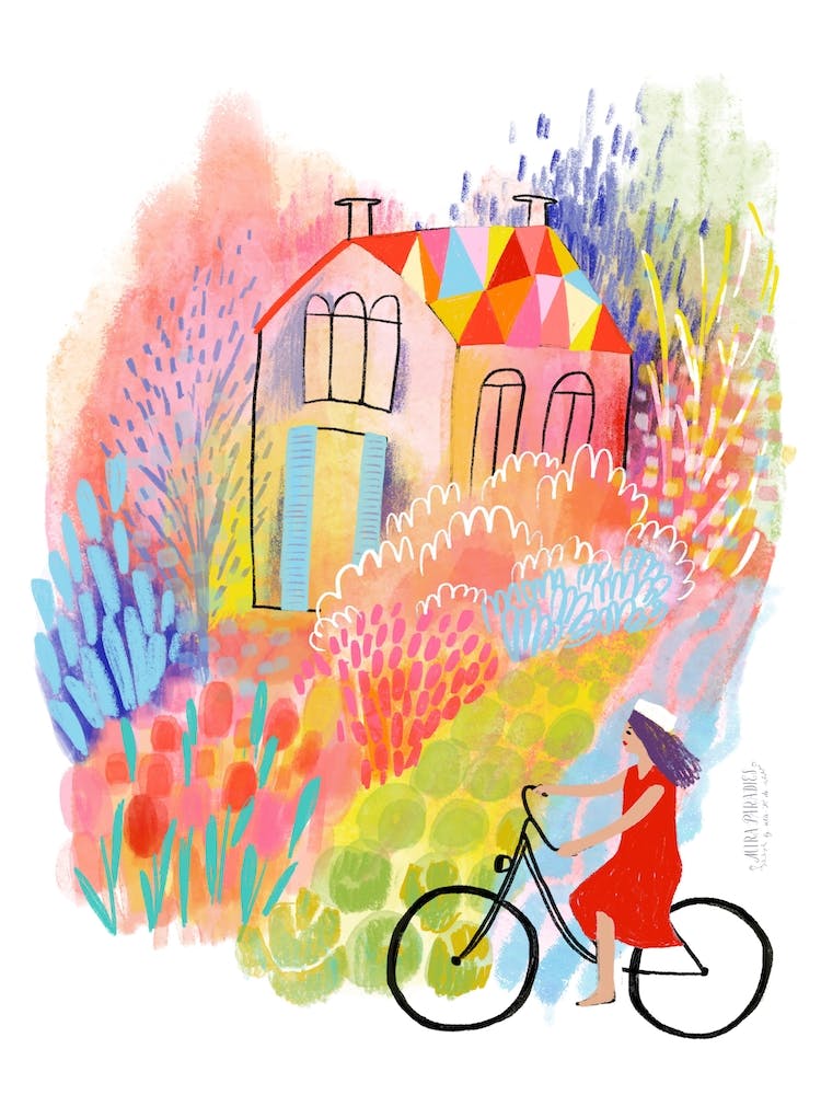 Cycling Through Spring Gardens