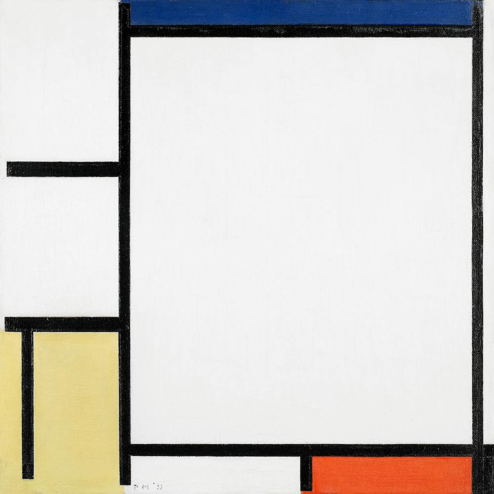 Composition With Blue, Red, Yellow, And Black (1922), Piet Mondrian