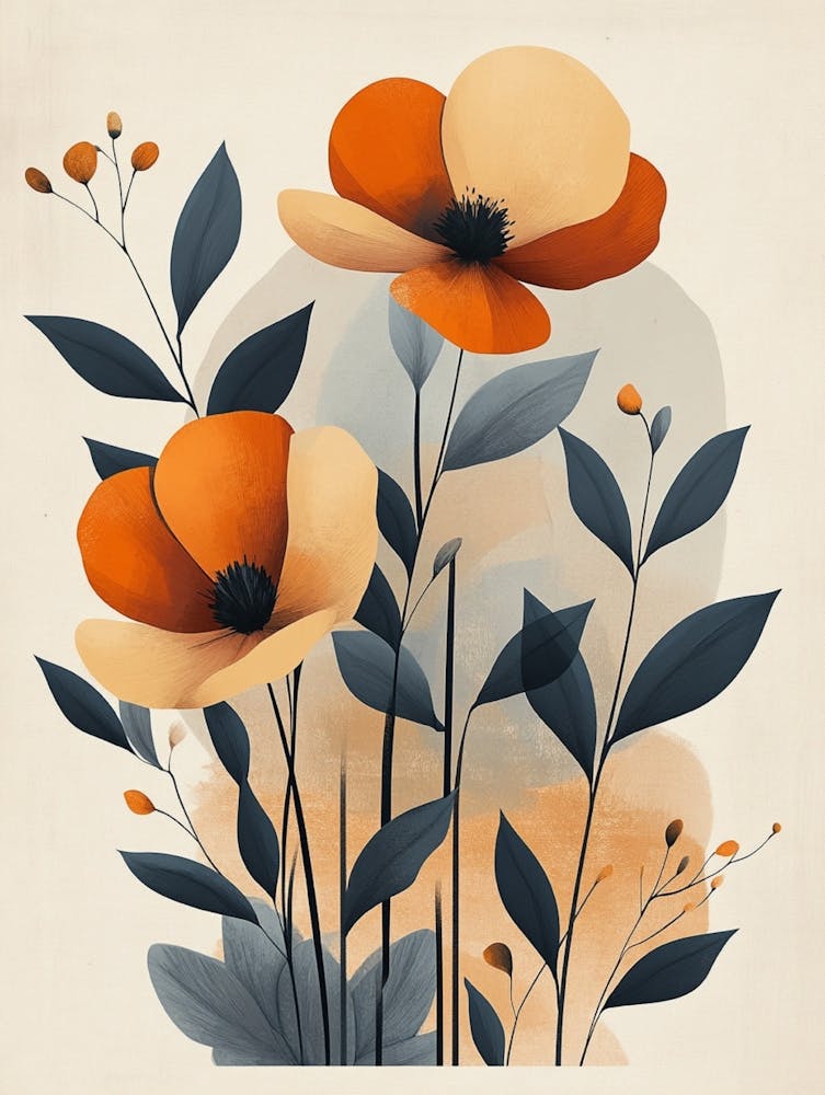 Orange Poppies 4