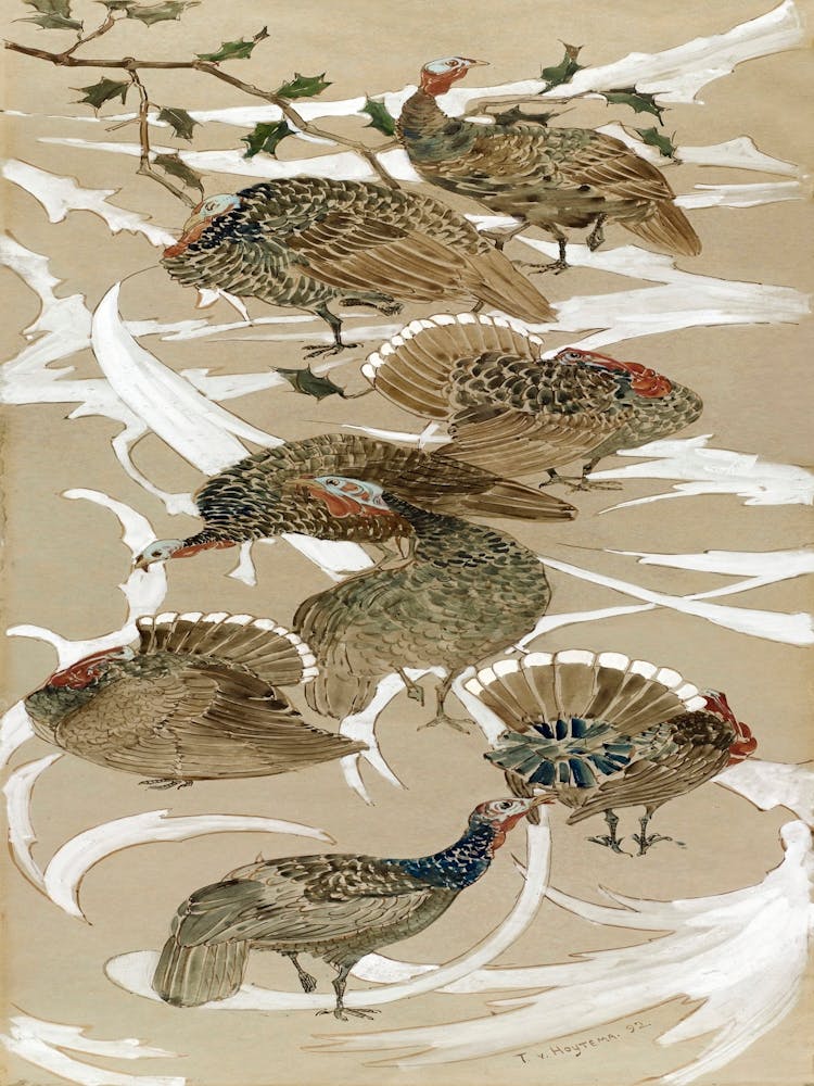 Acht Truthühner (1892), Theo Van Hoytema