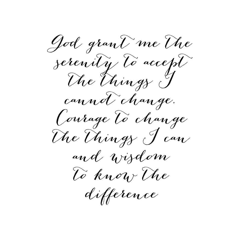 The Serenity Prayer Script Square