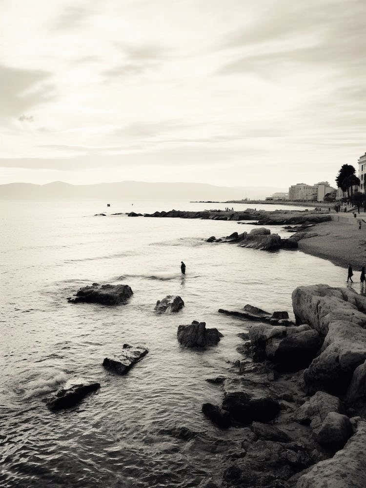 Antibes, France, Mediterranean Black And White Photography Analogue 4