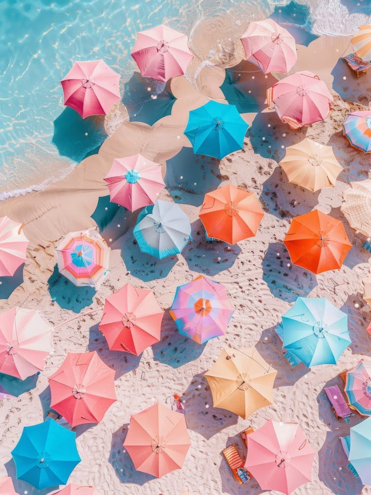 Colorful Umbrellas On The Beach 3