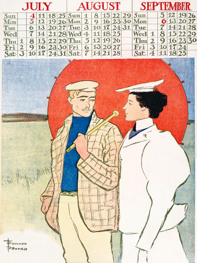 Vintage Calendar (1897), Edward Penfield