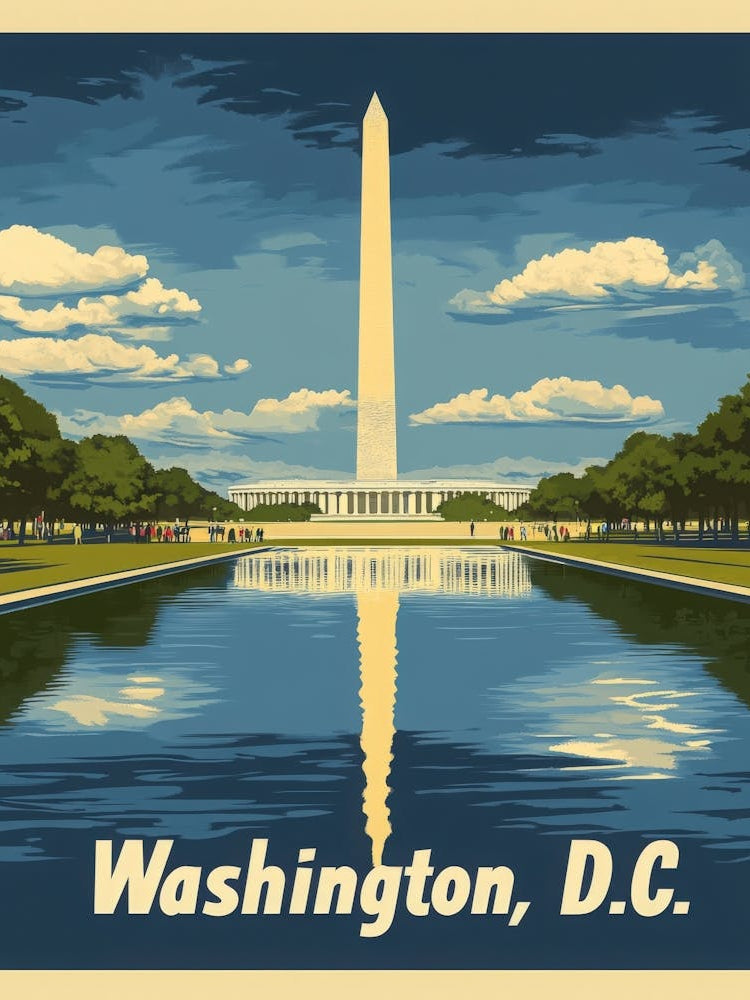 Aihrgdesign A Vintage Travel Poster Of Washington DC