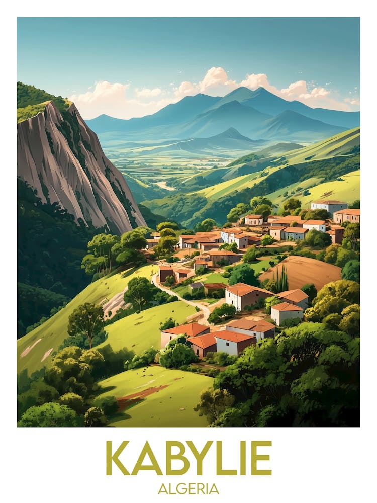 Affiche de voyage Kabylie
