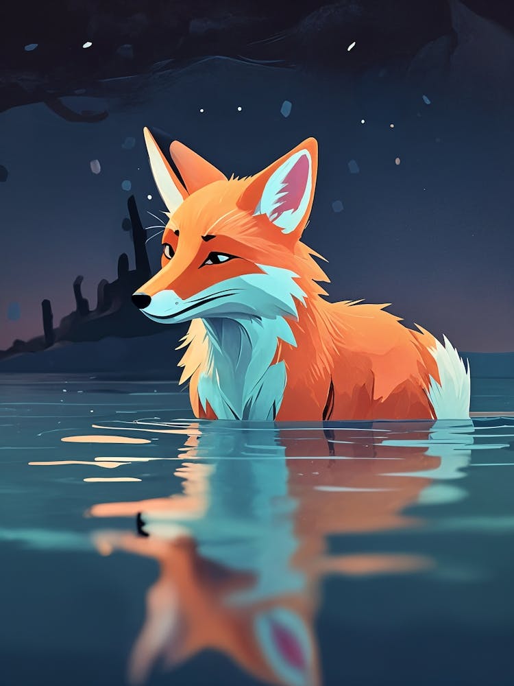 Fox In The Water