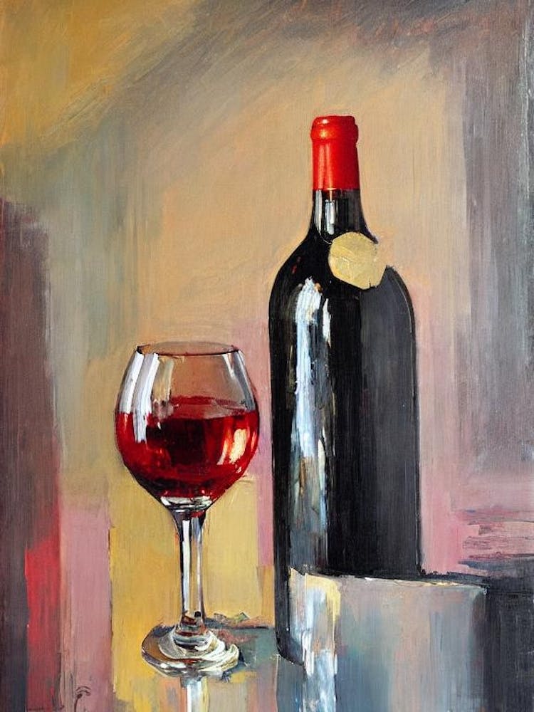 Côtes De Provence Rosé Oil Painting Cocktail Poster