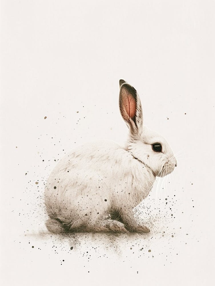 Florida White Rabbit Nursery Illustration 1