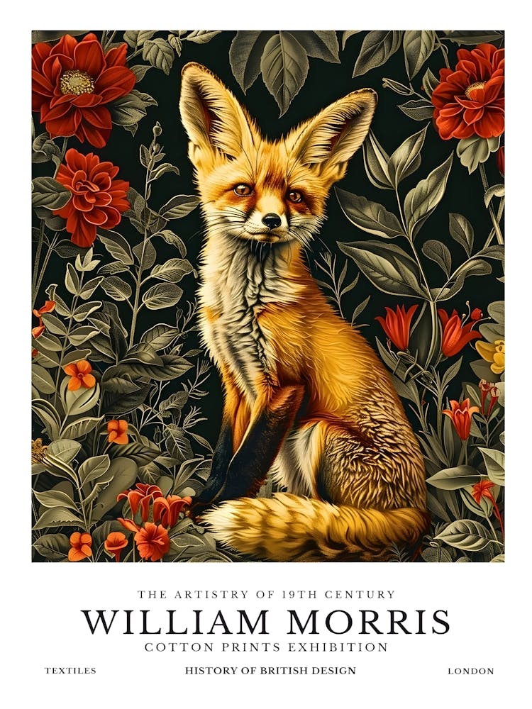 William Morris fox Print 1