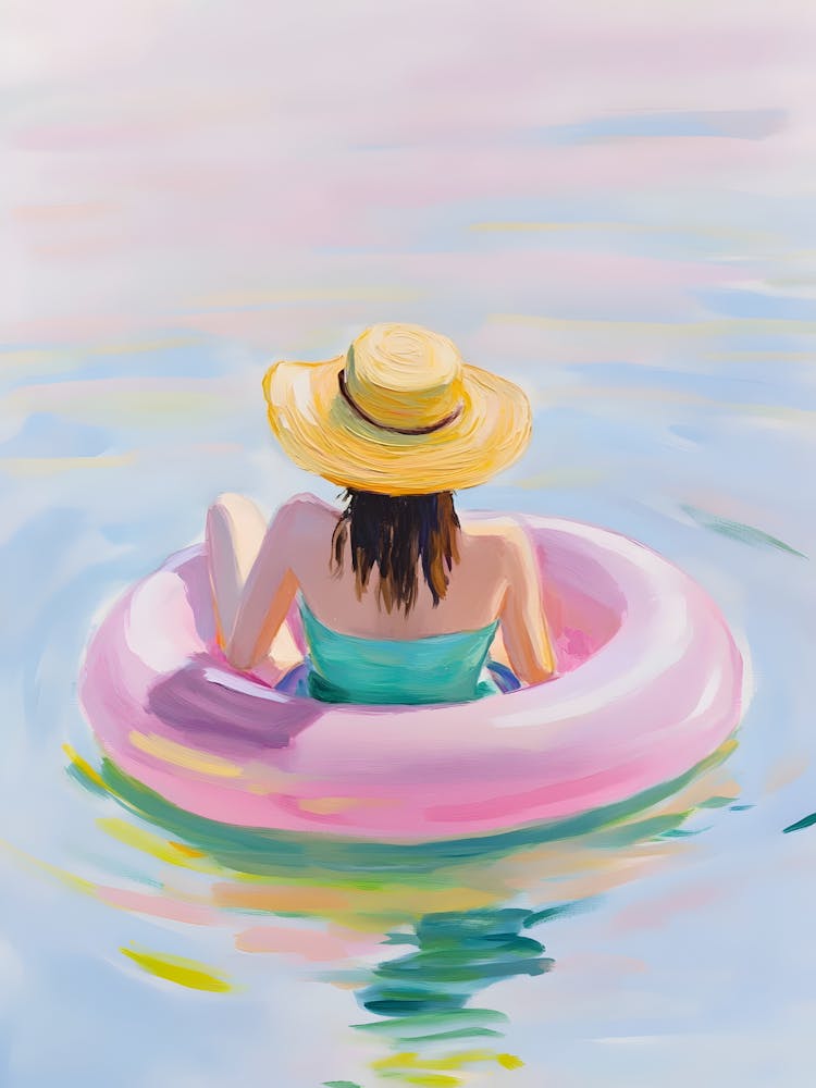 Girl In A Pink Float