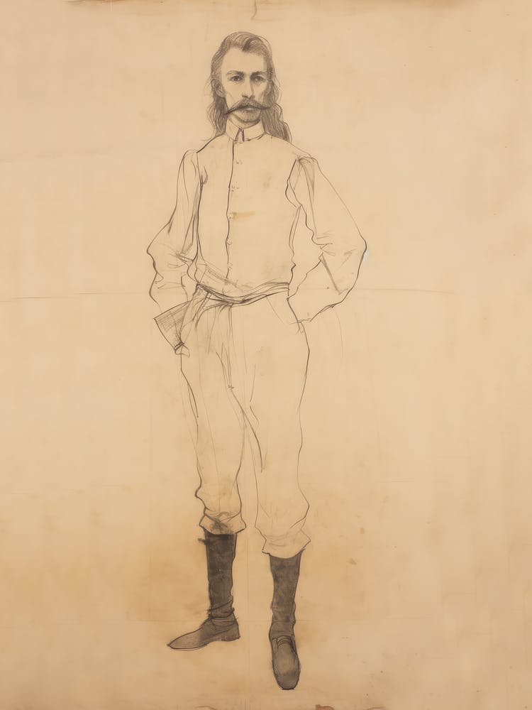 Victorian Man Study Sketch