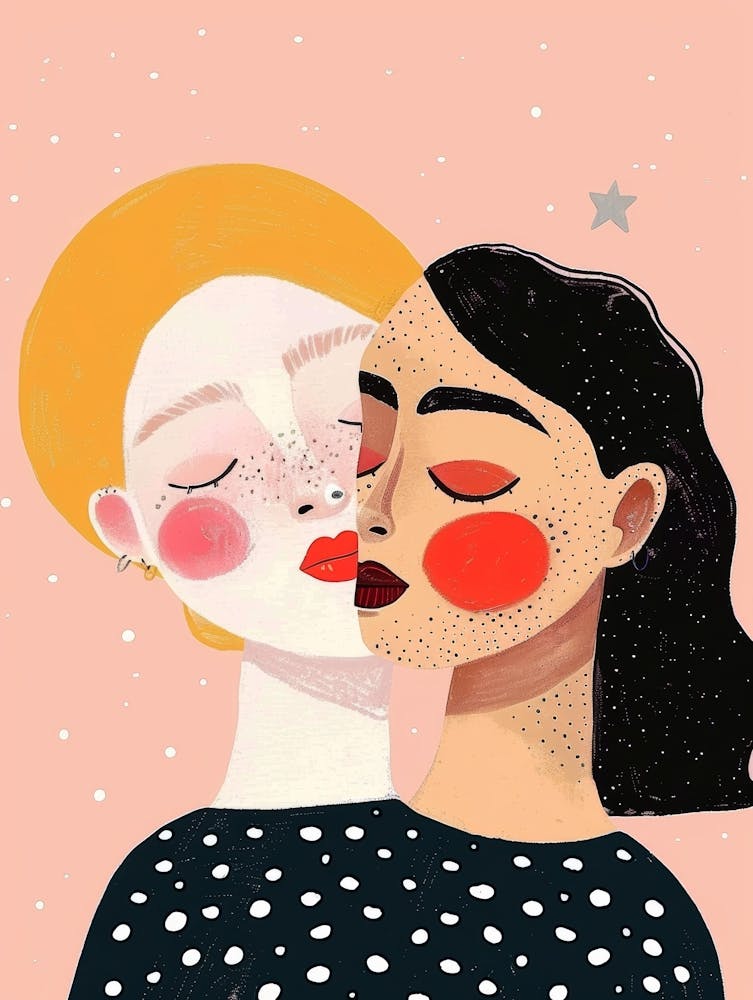 Deux Femmes S'embrassant 26