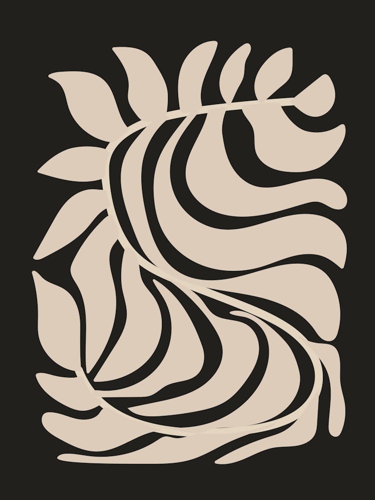 Neutral Abstract Leaves 1
