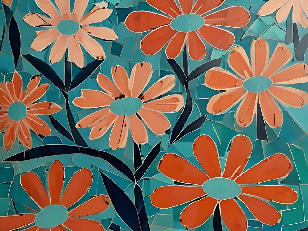 Fleurs en Mosaïque