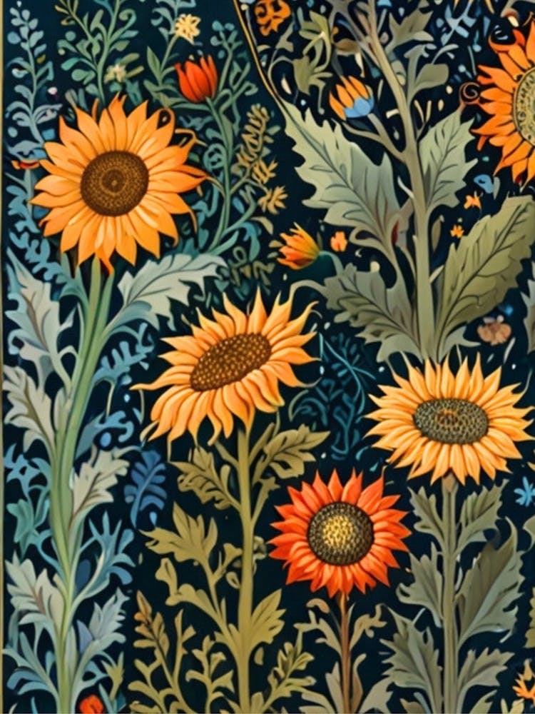 William Morris Sunflowers 3