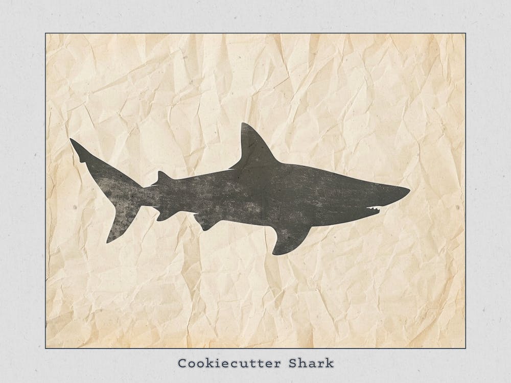 Cookiecutter Shark Silhouette 1 Poster