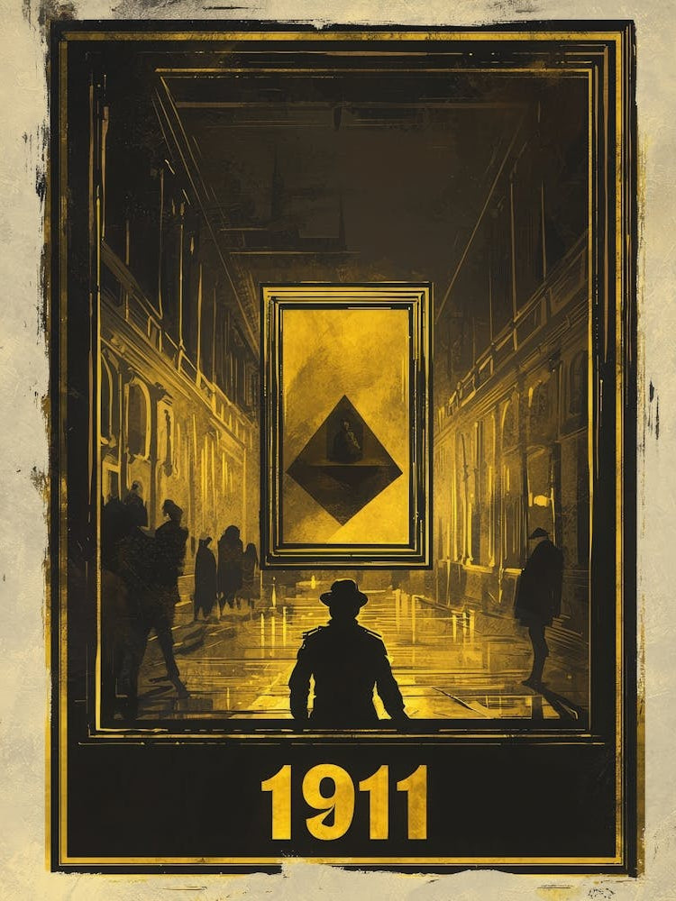 Aihrgdesign A Vintage Poster Inspired By The 1911 Theft Of Th 64a91410 A804 433f B46e Df1f982f934d 3