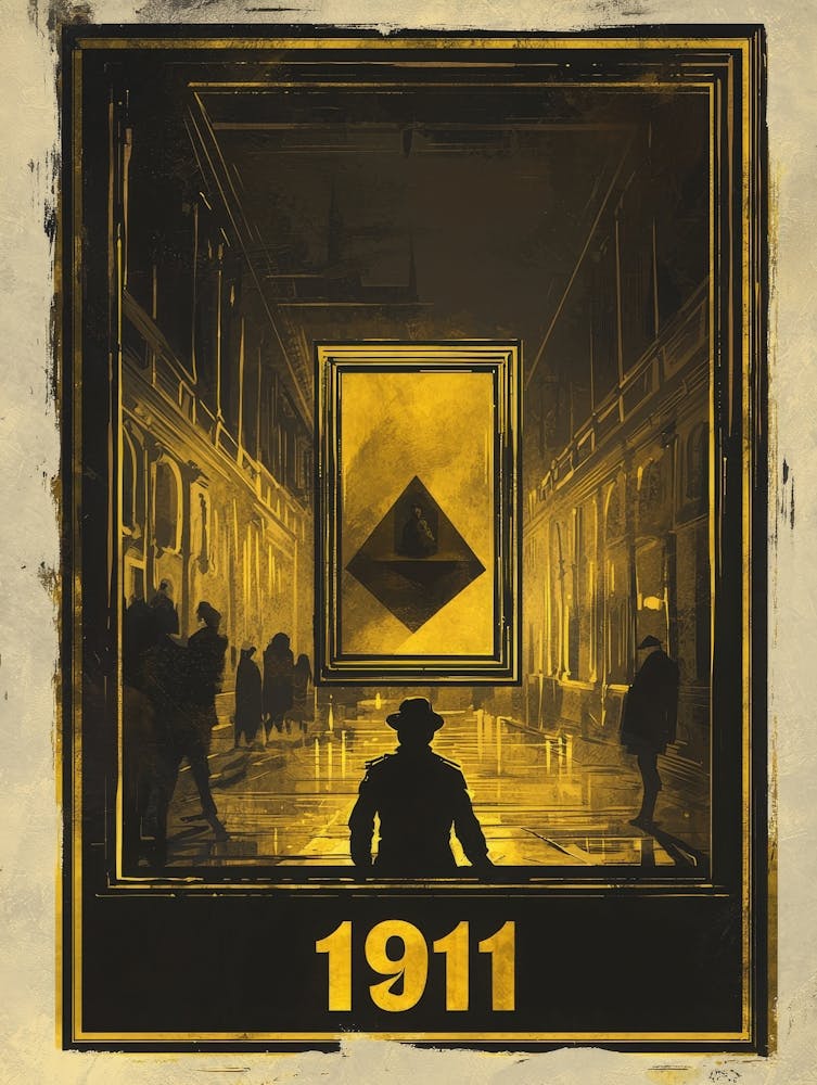 Aihrgdesign A Vintage Poster Inspired By The 1911 Theft Of Th 64a91410 A804 433f B46e Df1f982f934d 3