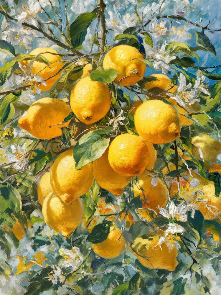 Oil Painting Of Lemons 3