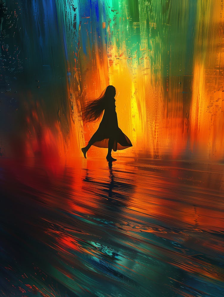 Girl In A Rainbow