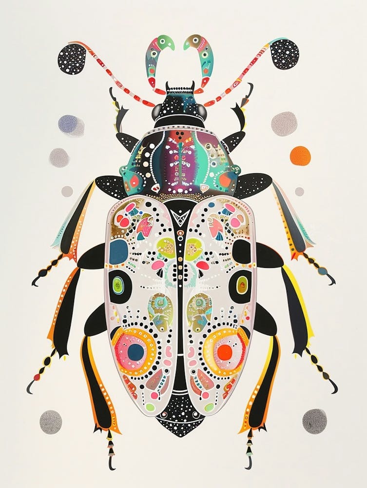 Colourful Insect Illustration Beetle 25