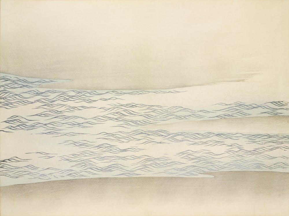 Ocean Waves From Momoyogusa –Flowers Of A Hundred Generations, Kamisaka Sekka