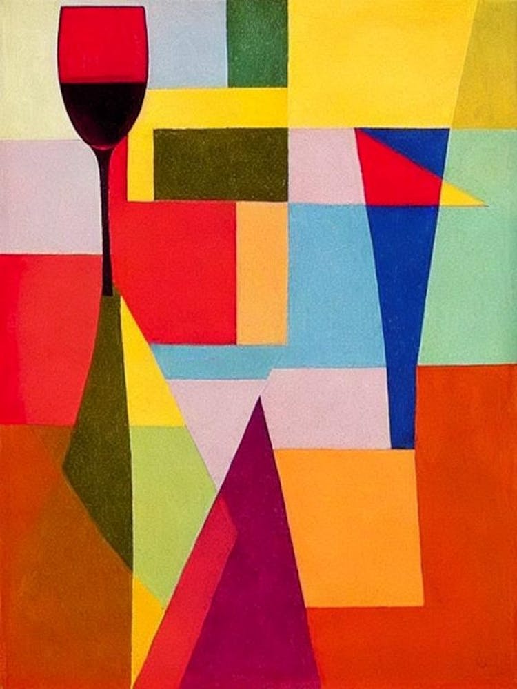 Bahama Mama Paul Klee Inspired Abstract Cocktail Poster