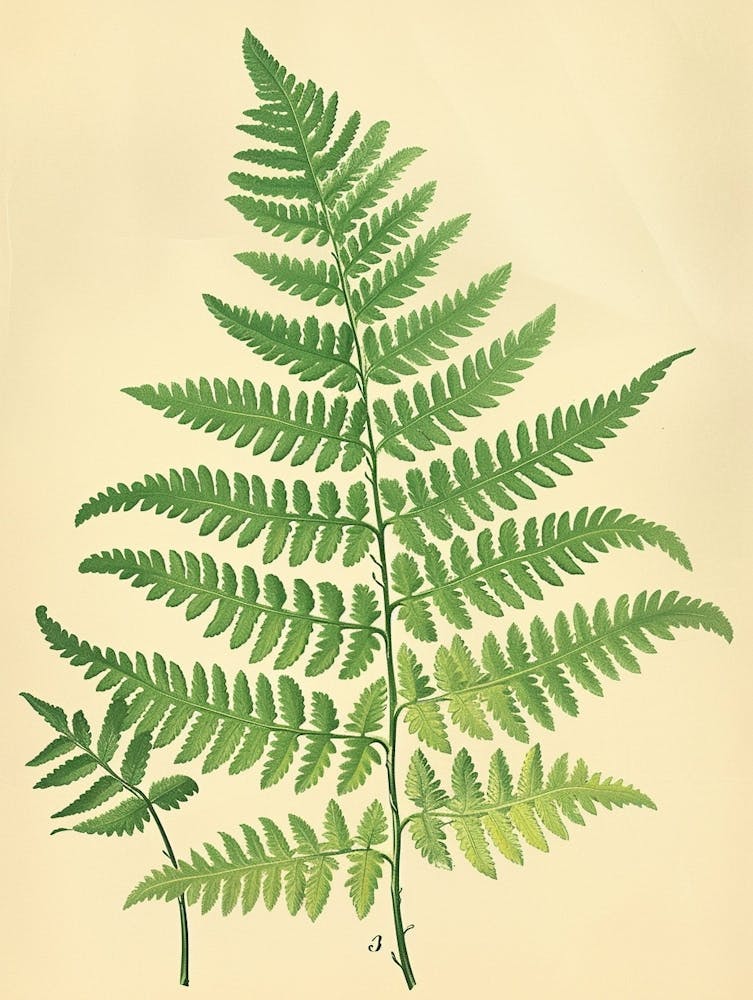 Vintage Illustration Southern Maidenhair Fern 1