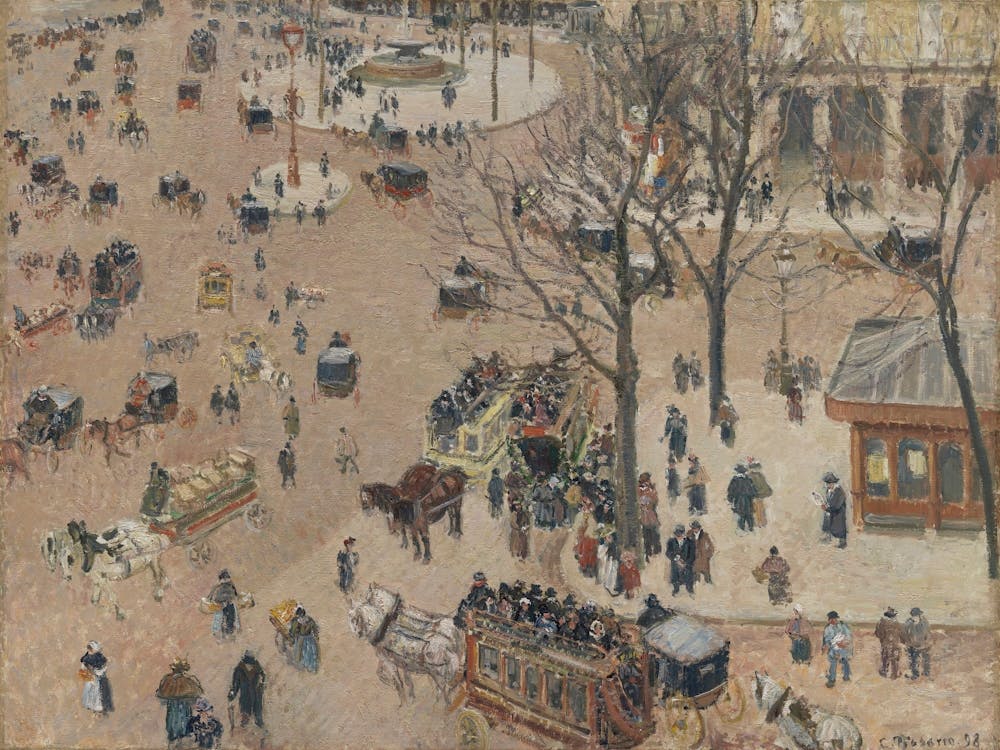La Place Du Theatre Francais, Camille Pissarro