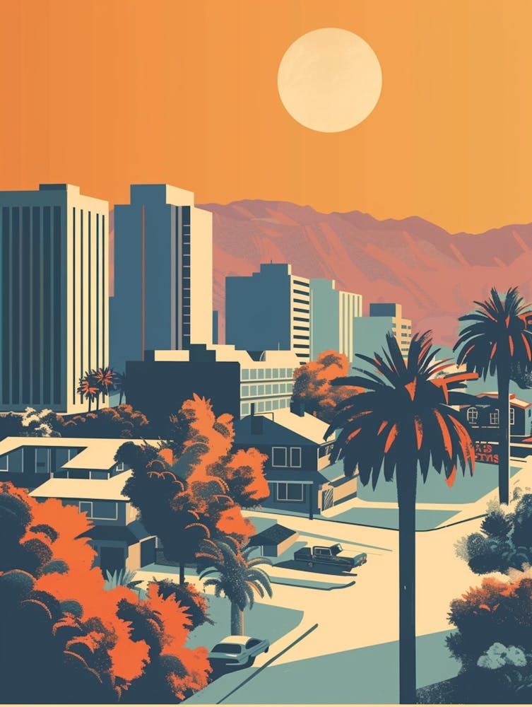 Travel Poster, San Jose California Silicon Valley, Leave Some Space For Titles Top Or Bottom,