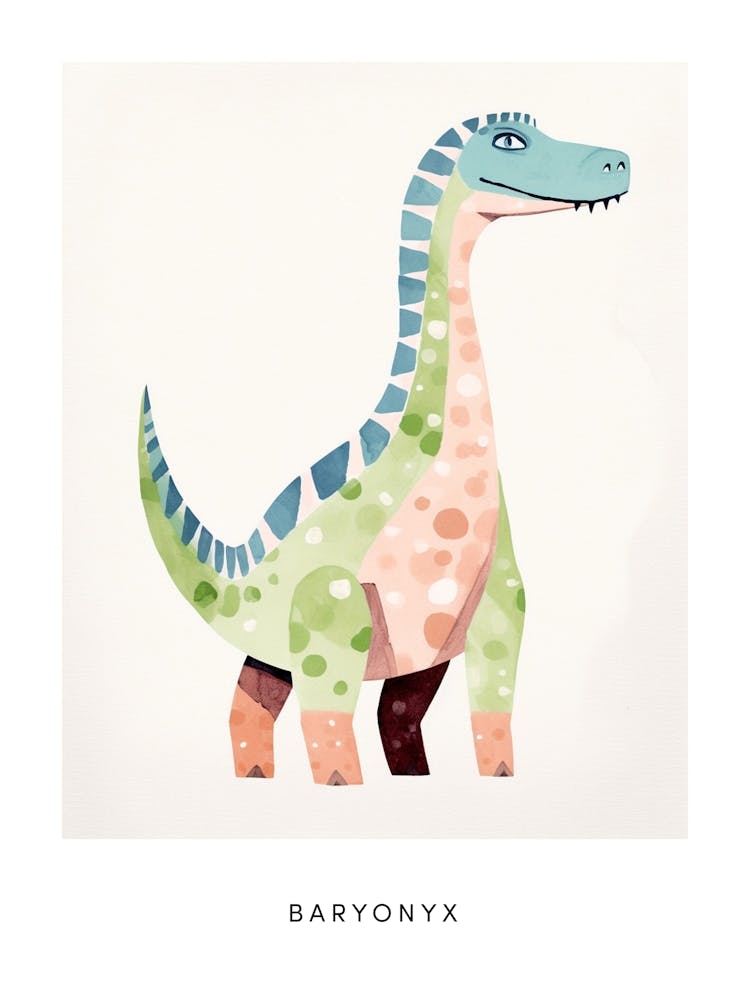 Nursery Dinosaur Art Baryonyx 3 Poster