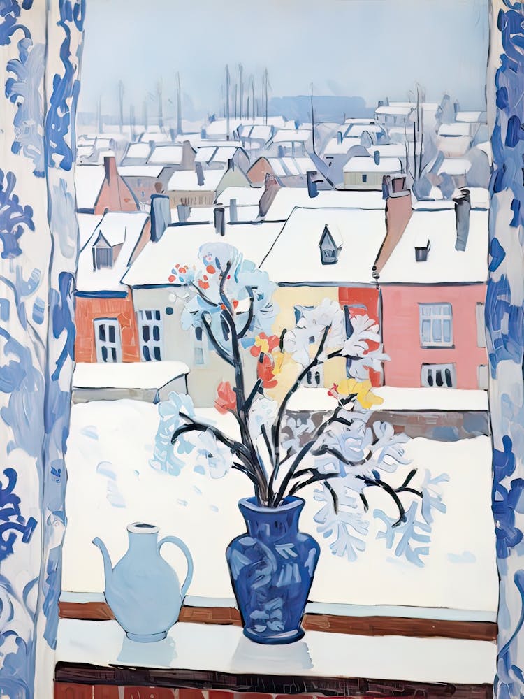 The Windowsill Of Nuremberg   Germany Snow Inspired By Matisse 1