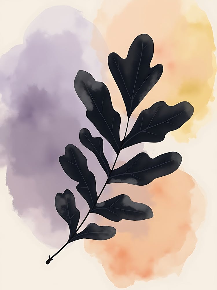 Warm Minimal Botanical Scene in Cream and Tan