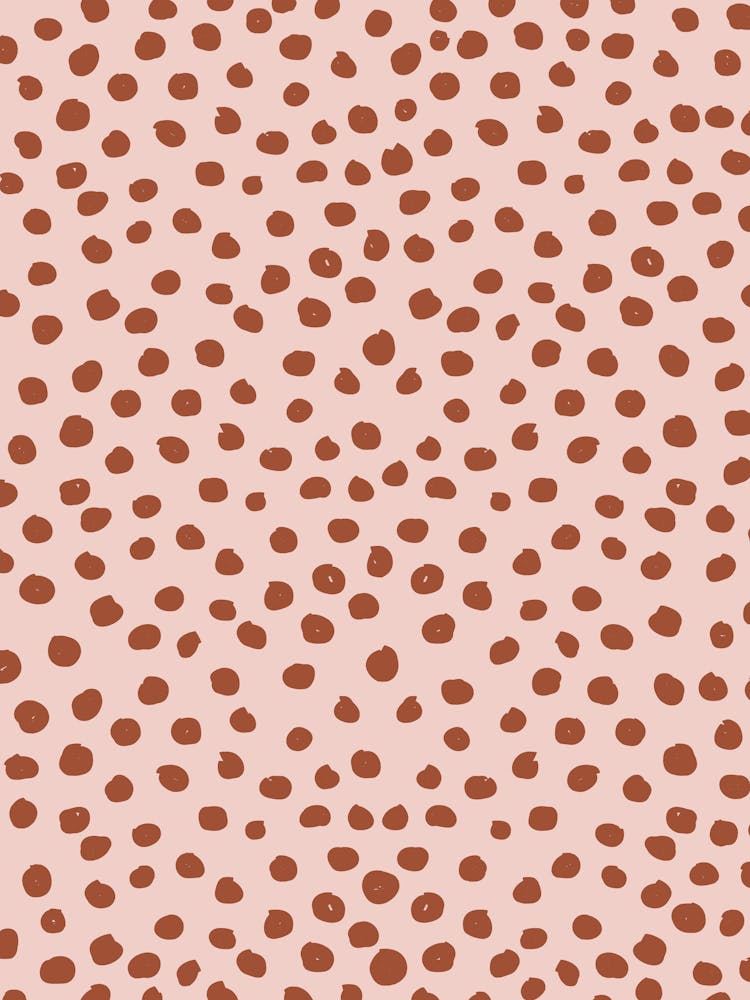 Animal Print Polka Dots Peach And Terracotta