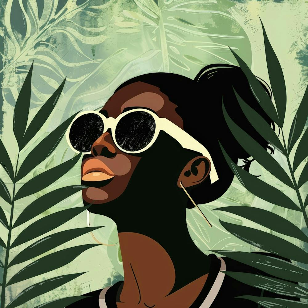 Afroamerikanische Frau mit Sonnenbrille 2